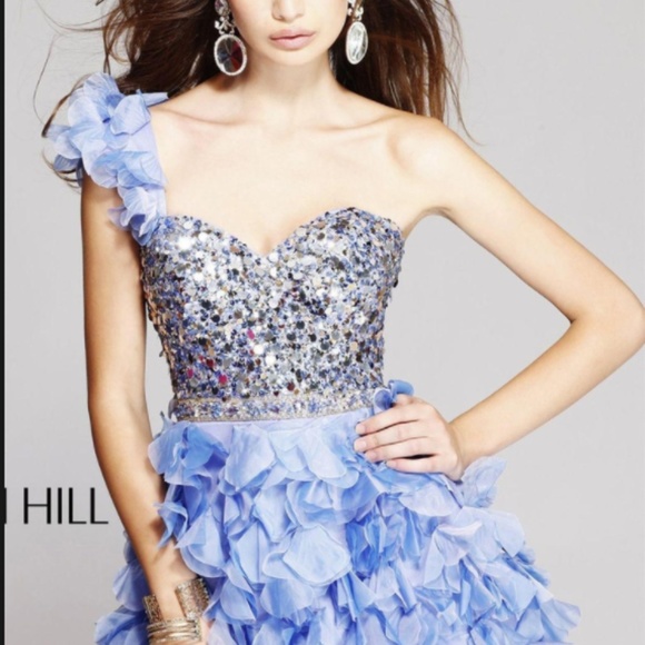 Sherri Hill 2012 Periwinkle Short Prom Dress - Picture 2 of 2